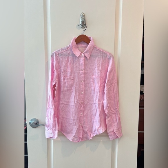 Lilly Pulitzer Sea View Linen Button Down Top NWT - Picture 3 of 16